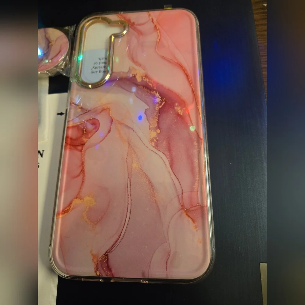 Inspire Your Phone Galaxy S23 Plus-Pink Marble Phone case